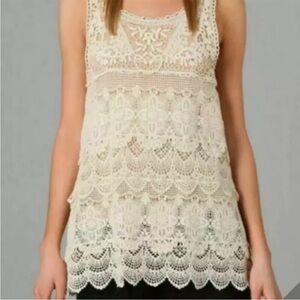 Intimately Free People Crocheted Tank Tunic  Size XS